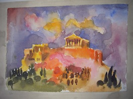 Griechenland Aquarell